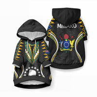 Polynesian Pride Mitiaro Island Pet Hoodie Cook Islands Tribal Wave Style LT9 Pullover Black - Polynesian Pride