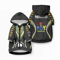 Polynesian Pride Mitiaro Island Pet Hoodie Cook Islands Tribal Wave Style LT9 Zip-up Black - Polynesian Pride