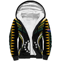 Polynesian Pride Mitiaro Island Sherpa Hoodie Cook Islands Tribal Wave Style LT9 Unisex Black - Polynesian Pride