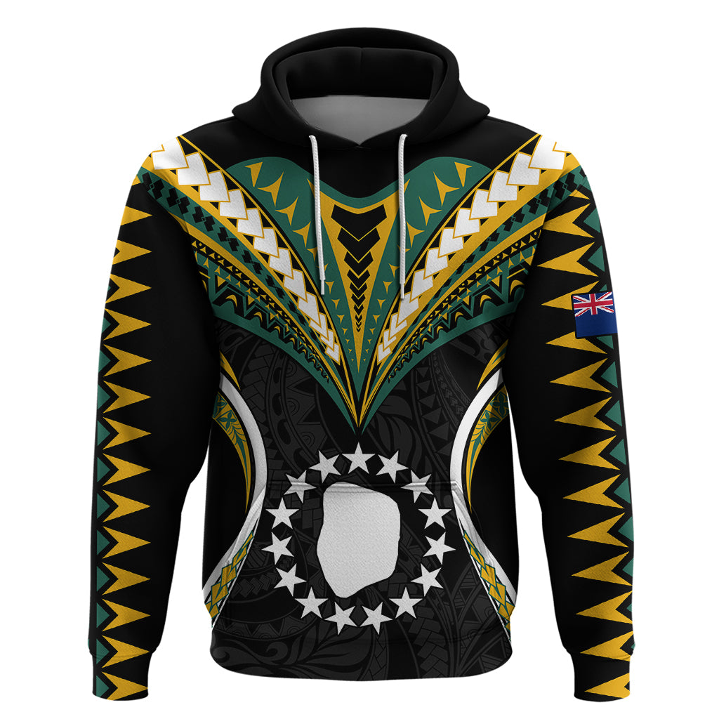 Custom Polynesian Pride Mitiaro Island Hoodie Cook Islands Tribal Wave Style LT9 Pullover Hoodie Black - Polynesian Pride