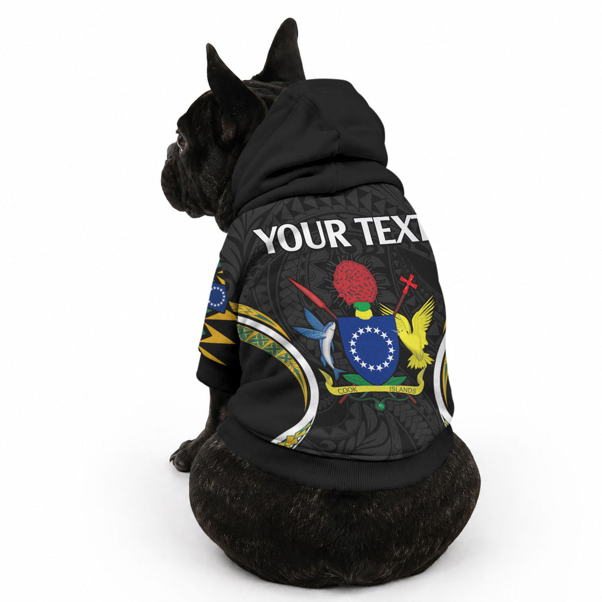 Personalised Polynesian Pride Mitiaro Island Pet Hoodie Cook Islands Tribal Wave Style LT9 - Polynesian Pride