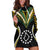 Polynesian Pride Palmerston Island Hoodie Dress Cook Islands Tribal Wave Style LT9 Black - Polynesian Pride