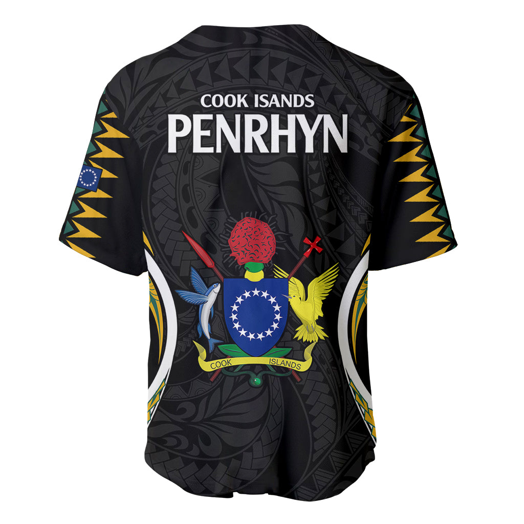 Polynesian Pride Penrhyn Island Baseball Jersey Cook Islands Tribal Wave Style LT9 - Polynesian Pride