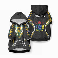 Polynesian Pride Penrhyn Island Pet Hoodie Cook Islands Tribal Wave Style LT9 Zip-up Black - Polynesian Pride