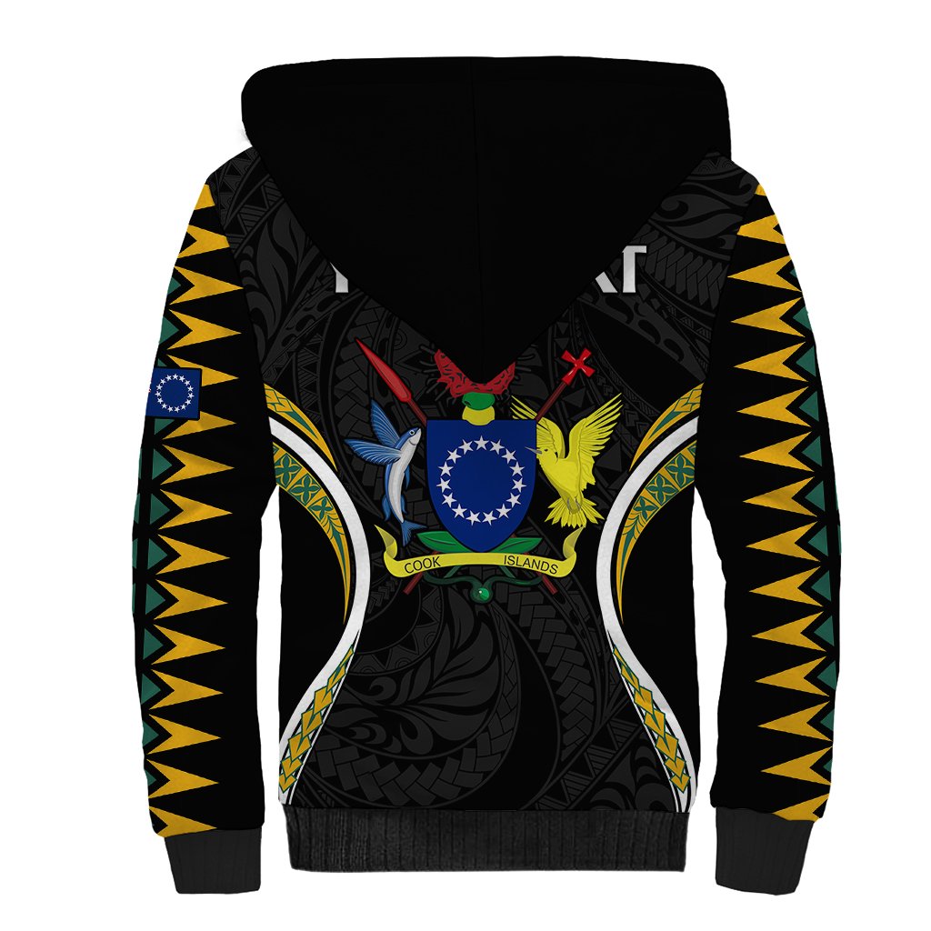 (Personalised) Polynesian Pride Pukapuka Island Sherpa Hoodie Cook Islands Tribal Wave Style LT9 - Polynesian Pride