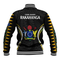 Polynesian Pride Rakahanga Island Baseball Jacket Cook Islands Tribal Wave Style LT9 - Polynesian Pride