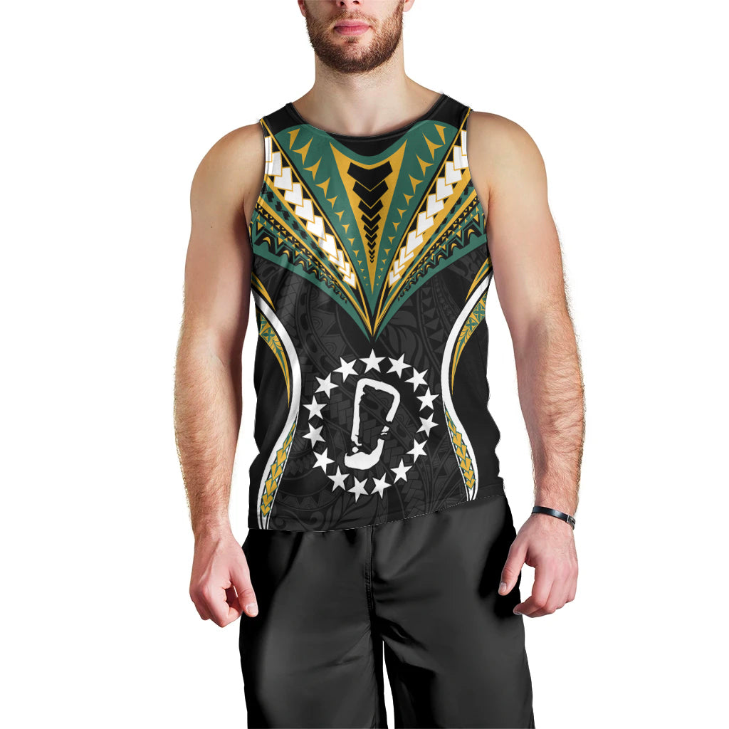 Polynesian Pride Rakahanga Island Men Tank Top Cook Islands Tribal Wave Style LT9 - Polynesian Pride