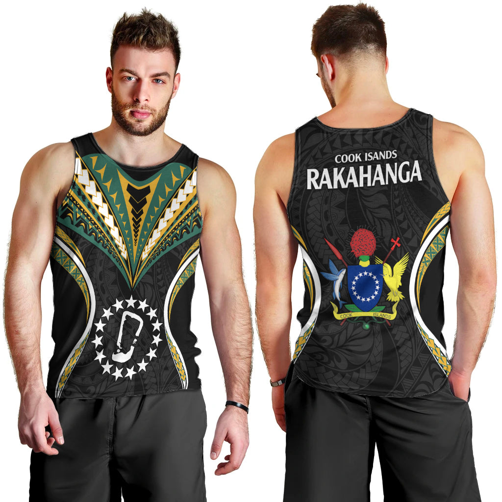Polynesian Pride Rakahanga Island Men Tank Top Cook Islands Tribal Wave Style LT9 - Polynesian Pride