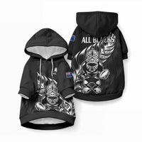 New Zealand Black Rugby Pet Hoodie LT9 Pullover Black - Polynesian Pride