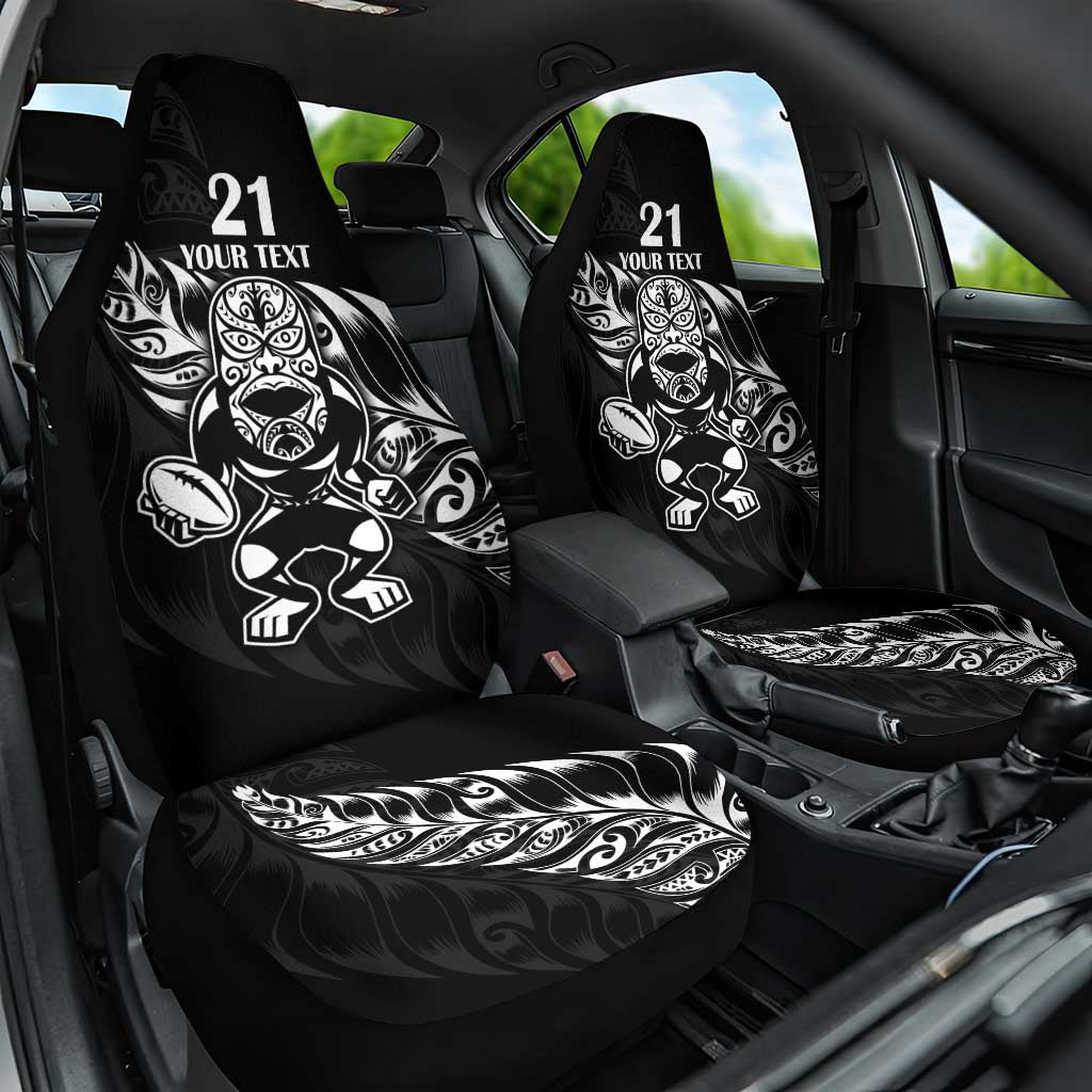 New Zealand Rugby Custom Car Seat Cover Opango All Black Fern