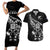 New Zealand Rugby Custom Couples Matching Short Sleeve Bodycon Dress and Hawaiian Shirt Opango All Black Fern