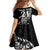 New Zealand Rugby Custom Family Matching Off Shoulder Short Dress and Hawaiian Shirt Opango All Black Fern