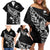 New Zealand Rugby Custom Family Matching Off Shoulder Short Dress and Hawaiian Shirt Opango All Black Fern