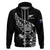 (Custom Text and Number) New Zealand All Black Rugby Hoodie LT9 Zip Hoodie Black - Polynesian Pride