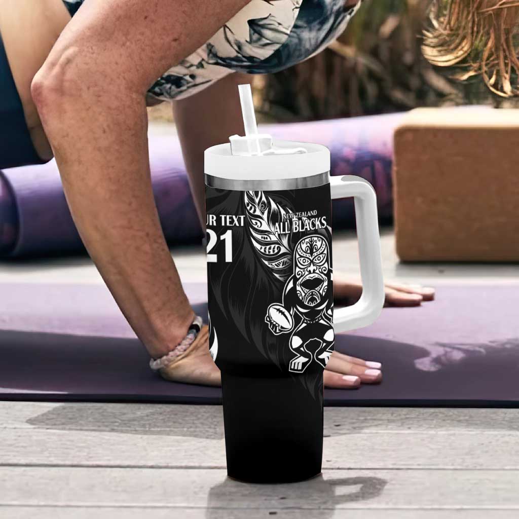 New Zealand All Black Rugby Custom Tumbler With Handle