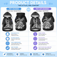 New Zealand Kiwi Rugby Pet Hoodie LT9 - Polynesian Pride