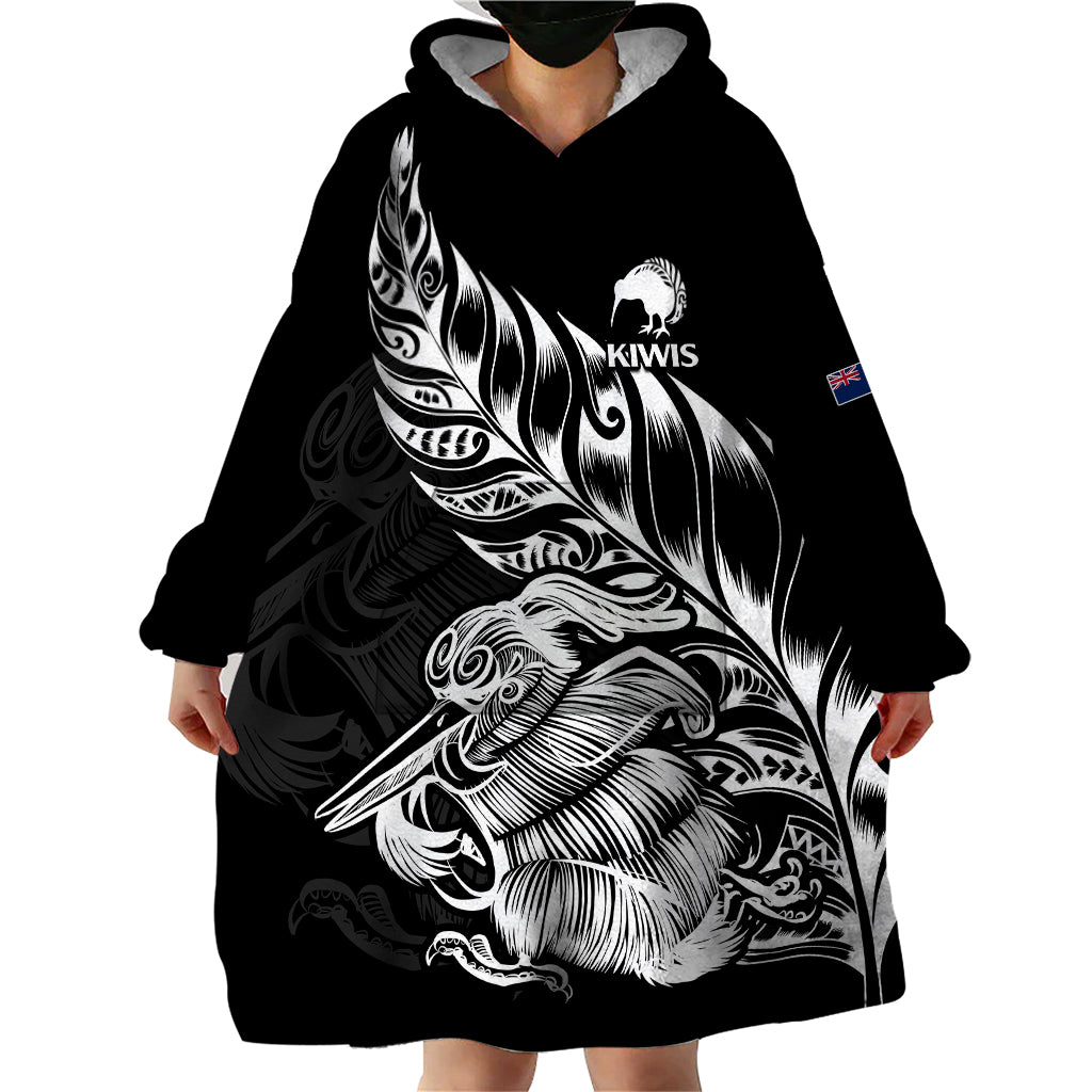 New Zealand Kiwi Rugby Wearable Blanket Hoodie LT9 - Polynesian Pride