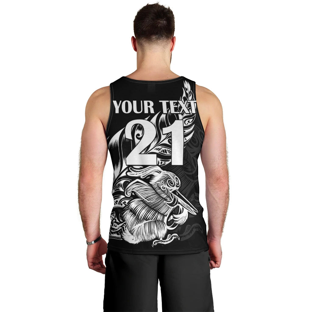 (Custom Text And Number) New Zealand Kiwi Rugby Men Tank Top LT9 - Polynesian Pride