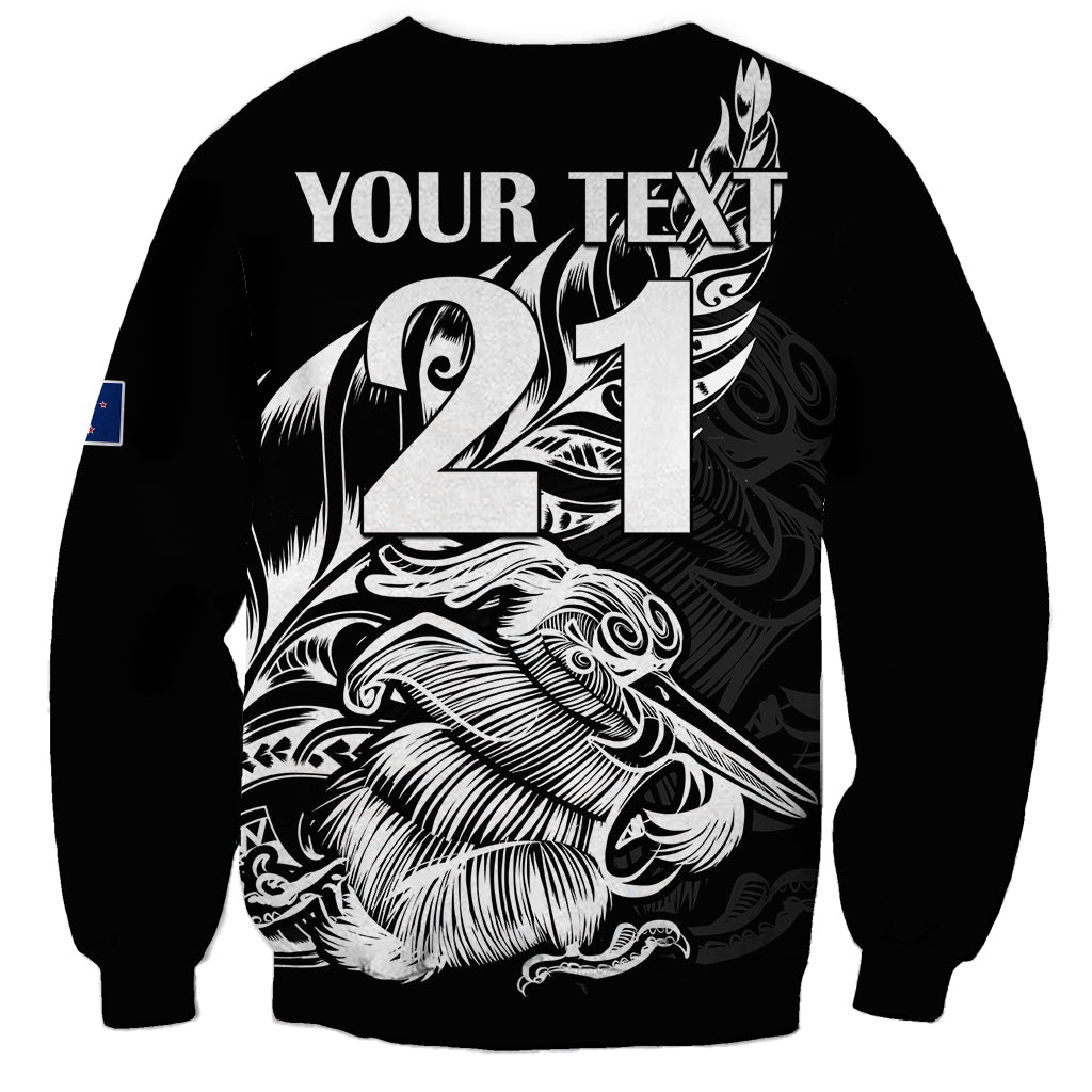 (Custom Text And Number) New Zealand Kiwi Rugby Sweatshirt LT9 - Polynesian Pride