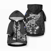 New Zealand Warrior Rugby Pet Hoodie LT9 Zip-up Black - Polynesian Pride