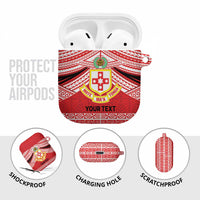 Personalised Kolisi Tonga College Atele AirPods Case Polynesian Ngatu Tribal - Polynesian Pride