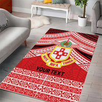 Personalised Kolisi Tonga College Atele Area Rug Polynesian Ngatu Tribal