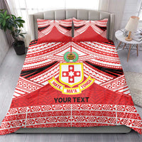 Personalised Kolisi Tonga College Atele Bedding Set Polynesian Ngatu Tribal