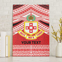 Personalised Kolisi Tonga College Atele Canvas Wall Art Polynesian Ngatu Tribal