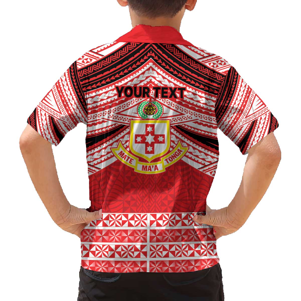 Personalised Kolisi Tonga College Atele Family Matching Off The Shoulder Long Sleeve Dress and Hawaiian Shirt Polynesian Ngatu Tribal LT9 - Polynesian Pride