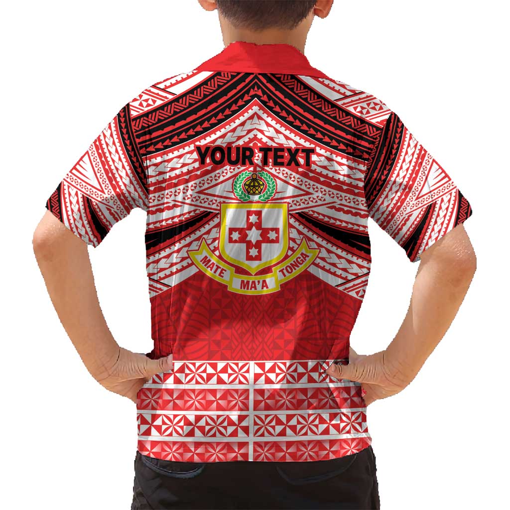 Personalised Kolisi Tonga College Atele Family Matching Off Shoulder Maxi Dress and Hawaiian Shirt Polynesian Ngatu Tribal LT9 - Polynesian Pride