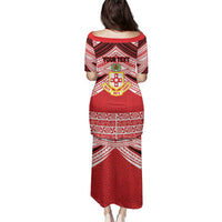 Personalised Kolisi Tonga College Atele Family Matching Puletasi and Hawaiian Shirt Polynesian Ngatu Tribal