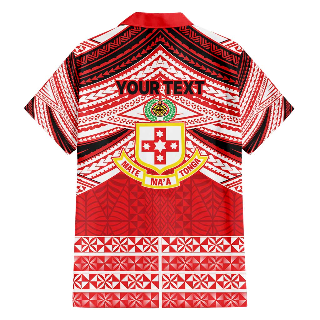 Personalised Kolisi Tonga College Atele Family Matching Short Sleeve Bodycon Dress and Hawaiian Shirt Polynesian Ngatu Tribal LT9 - Polynesian Pride