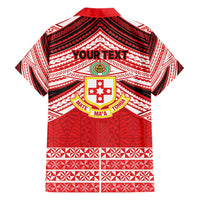Personalised Kolisi Tonga College Atele Family Matching Short Sleeve Bodycon Dress and Hawaiian Shirt Polynesian Ngatu Tribal LT9 - Polynesian Pride
