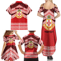 Personalised Kolisi Tonga College Atele Family Matching Summer Maxi Dress and Hawaiian Shirt Polynesian Ngatu Tribal LT9 - Polynesian Pride