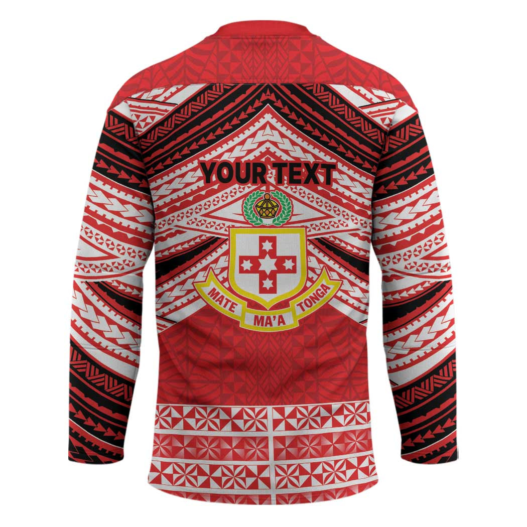 Personalised Kolisi Tonga College Atele Hockey Jersey Polynesian Ngatu Tribal - Polynesian Pride