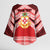 Personalised Kolisi Tonga College Atele Kimono Sleeve Blouse Polynesian Ngatu Tribal - Polynesian Pride