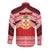 Personalised Kolisi Tonga College Atele Long Sleeve Button Shirt Polynesian Ngatu Tribal