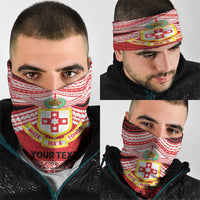 Personalised Kolisi Tonga College Atele Neck Gaiter Polynesian Ngatu Tribal - Polynesian Pride