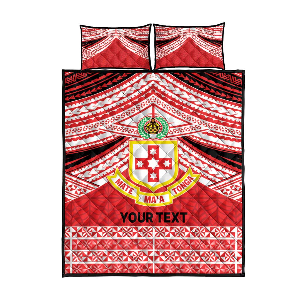 Personalised Kolisi Tonga College Atele Quilt Bed Set Polynesian Ngatu Tribal