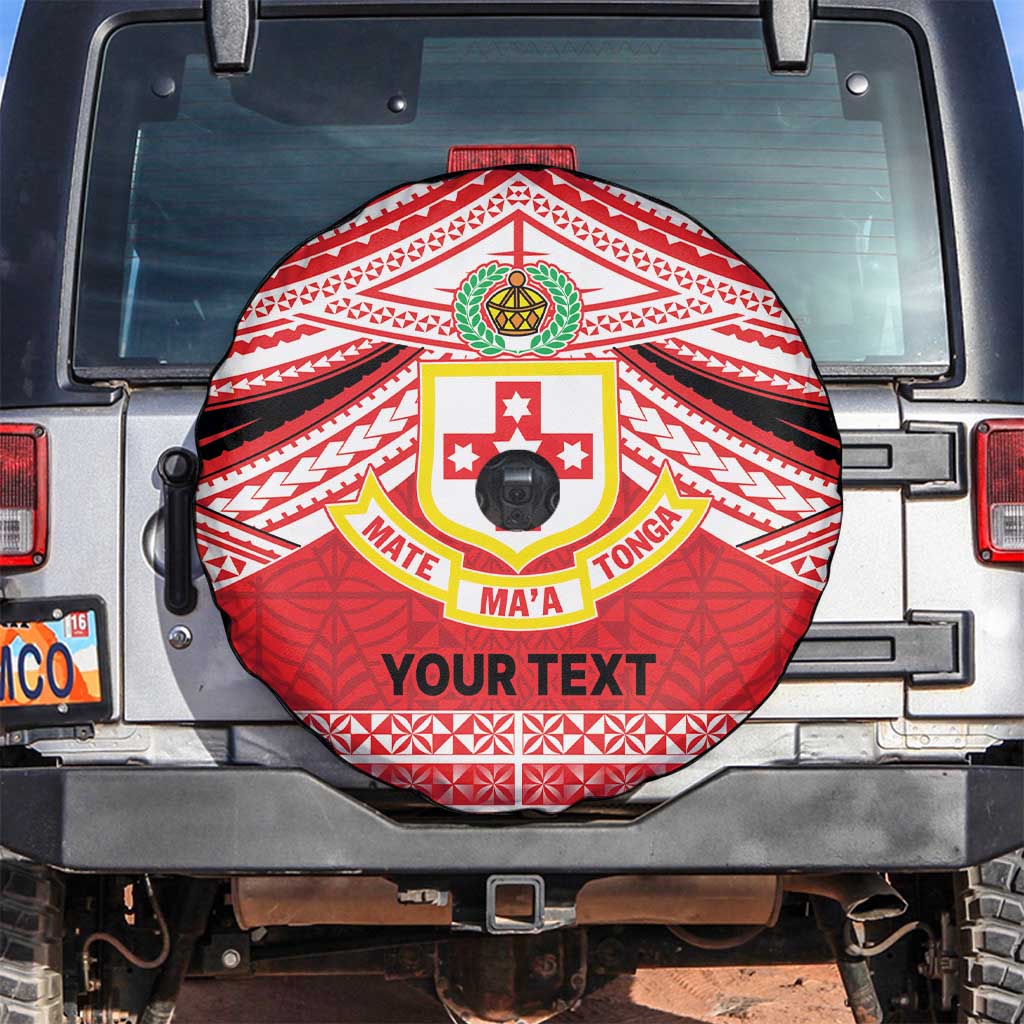 Personalised Kolisi Tonga College Atele Spare Tire Cover Polynesian Ngatu Tribal
