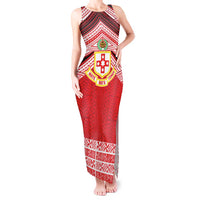 Personalised Kolisi Tonga College Atele Tank Maxi Dress Polynesian Ngatu Tribal