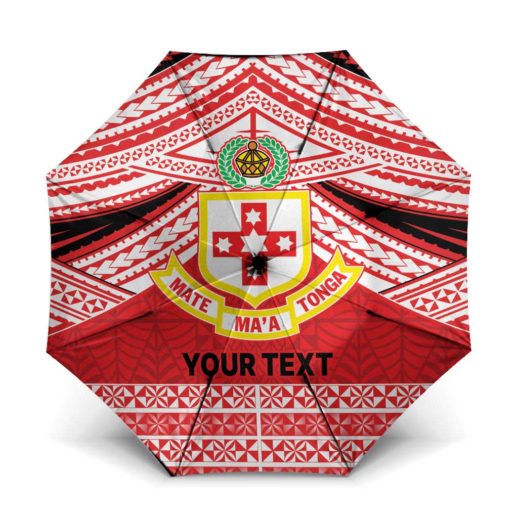 Personalised Kolisi Tonga College Atele Umbrella Polynesian Ngatu Tribal - Polynesian Pride