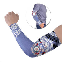 Personalised Tonga Apifoou College Arm Sleeves Polynesian Ngatu Tribal - Polynesian Pride