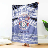Personalised Tonga Apifoou College Blanket Polynesian Ngatu Tribal