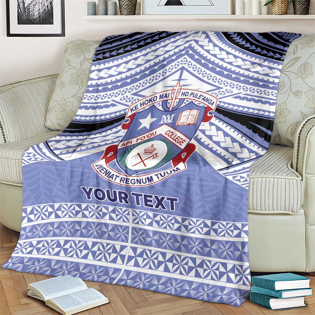 Personalised Tonga Apifoou College Blanket Polynesian Ngatu Tribal