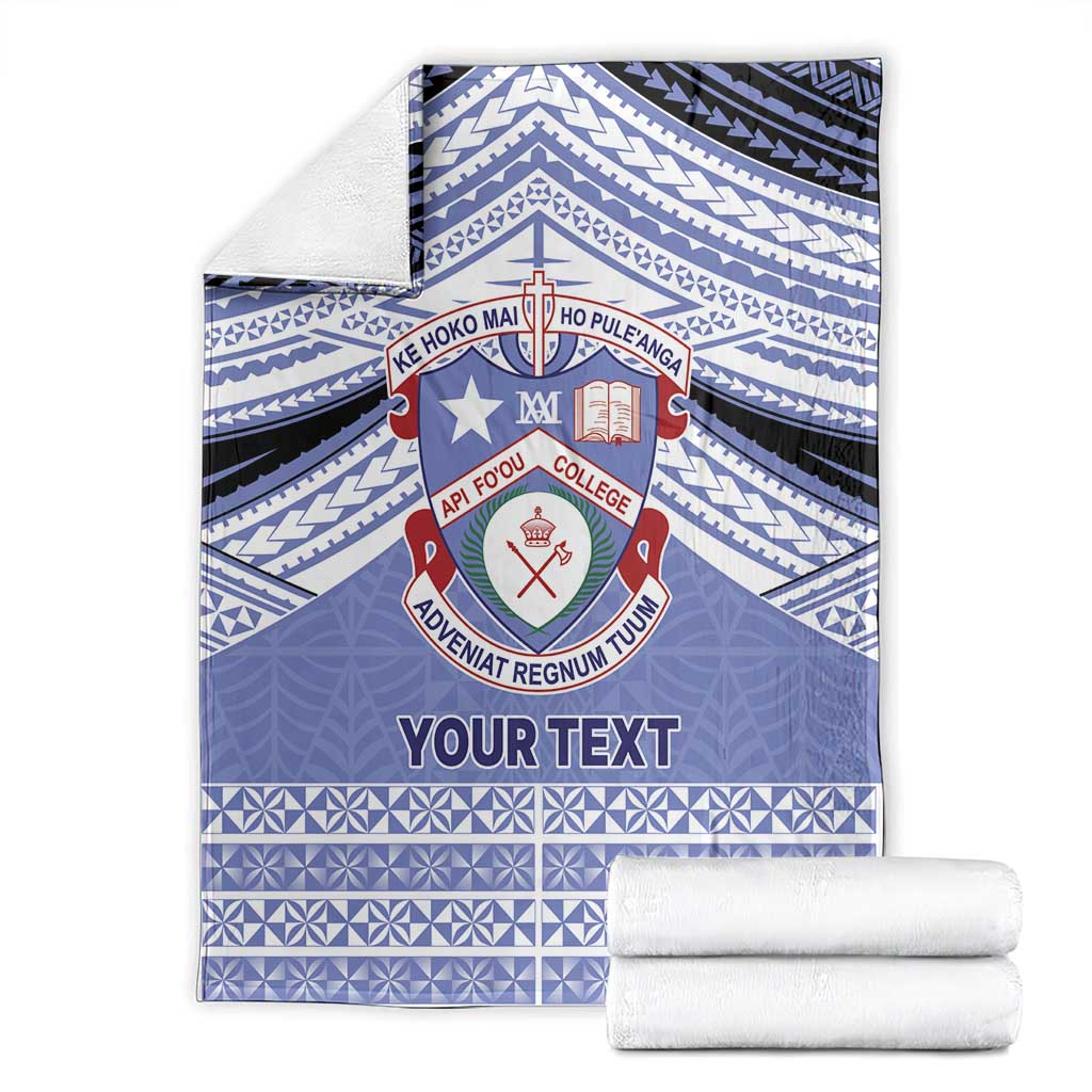 Personalised Tonga Apifoou College Blanket Polynesian Ngatu Tribal