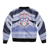 Personalised Tonga Apifoou College Bomber Jacket Polynesian Ngatu Tribal