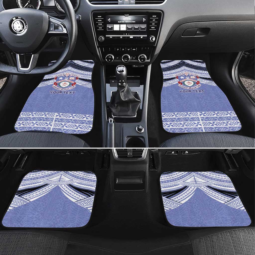 Personalised Tonga Apifoou College Car Mats Polynesian Ngatu Tribal