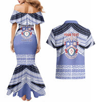 Personalised Tonga Apifoou College Couples Matching Mermaid Dress and Hawaiian Shirt Polynesian Ngatu Tribal LT9 - Polynesian Pride