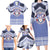 Personalised Tonga Apifoou College Family Matching Long Sleeve Bodycon Dress and Hawaiian Shirt Polynesian Ngatu Tribal